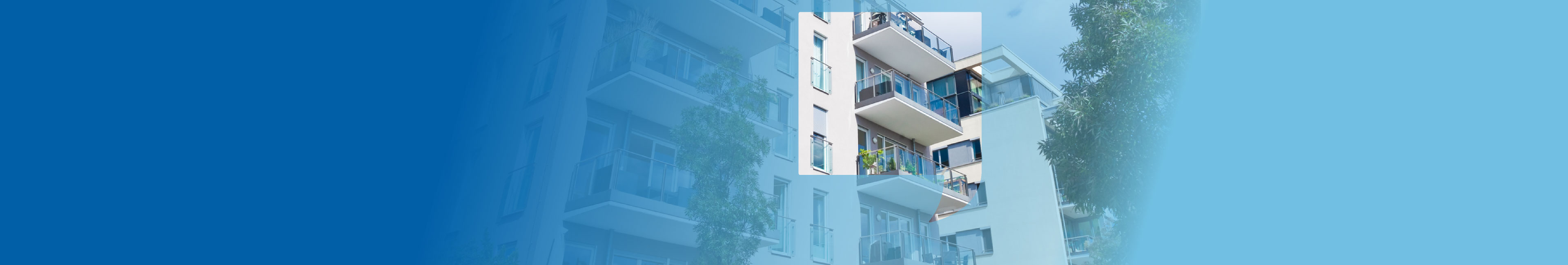 modernes Mehrfamilienhaus Balkon