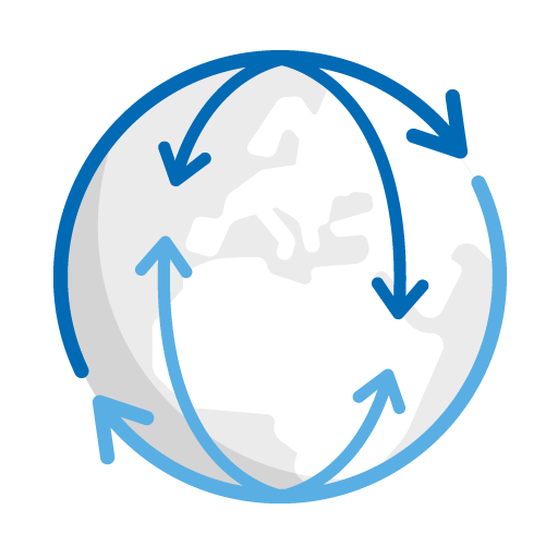 international weltkugel vernetzt symbol
