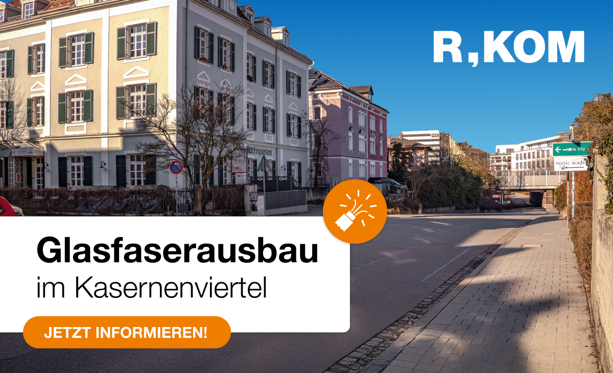Fast 2000 Wohn- und Gewerbeeinheiten im westlichen Kasernenviertel werden an das leistungsstarke Glasfasernetz angeschlossen
