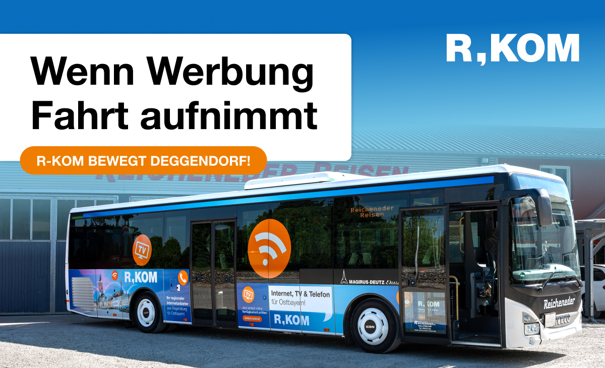 R-KOM Bus in Deggendorf unterwegs.