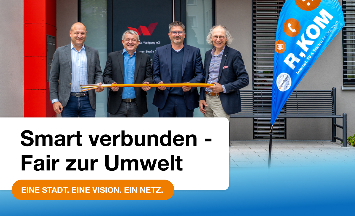 R-KOM und Wohnbau St. Wolfgang eG bauen Glasfaser weiter aus