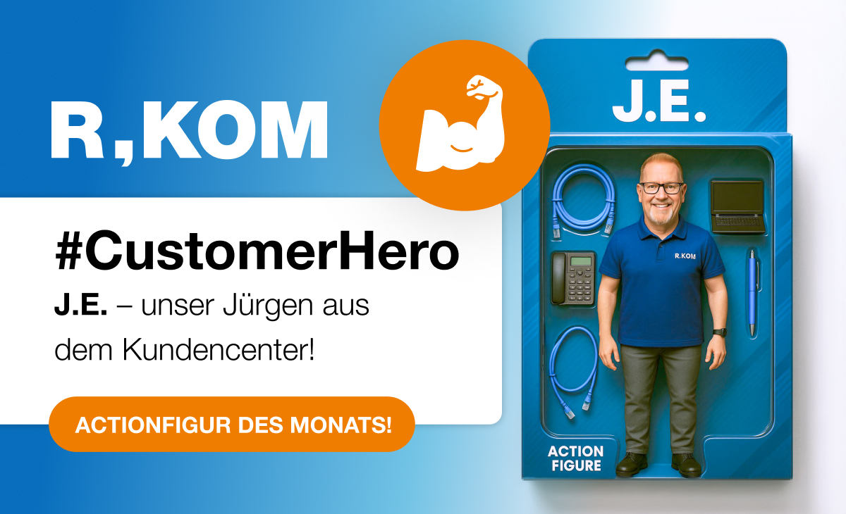 Kundenservice mit Persönlichkeit: J.E. – unser Customer Hero bei der R-KOM