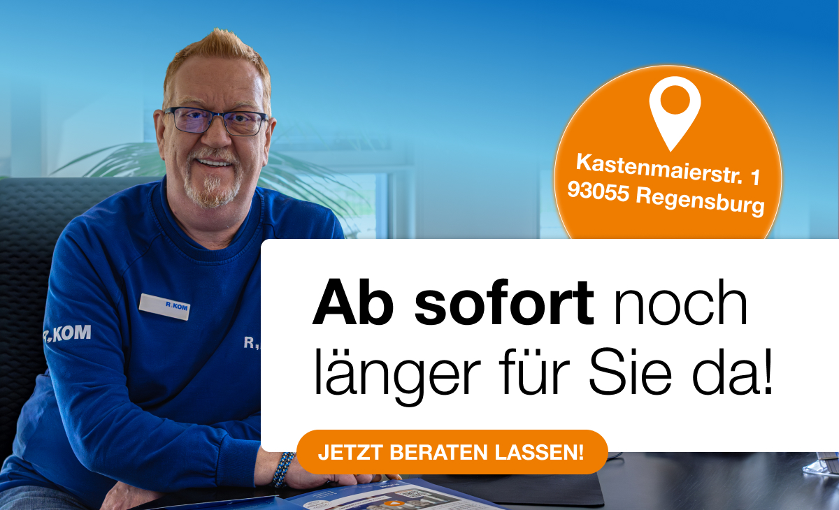 R-KOM verlängert seine Öffnungszeiten im Shop und Kundencenter.