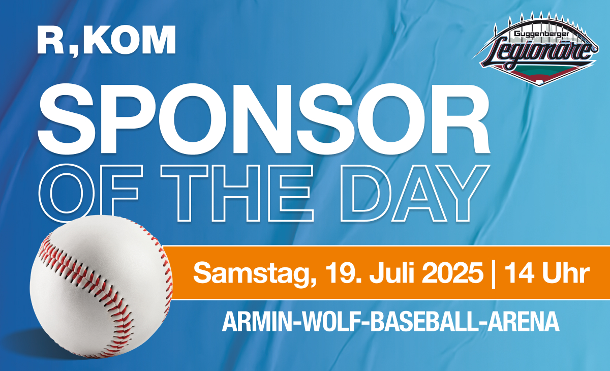 R-KOM ist Sponsor of the day beim Baseballspiel der Guggenberger Legionäre.
