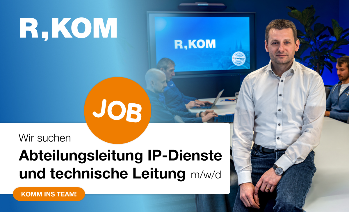 Wir suchen einen Mitarbeiter als&nbsp;Abteilungsleitung IP-Dienste und technische Leitung.