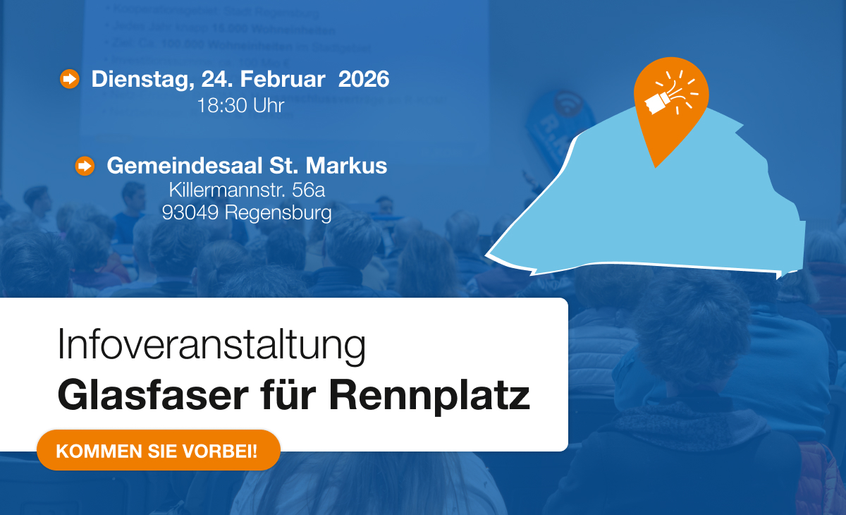 Infoveranstaltung zum Glasfaserausbau am Rennplatz