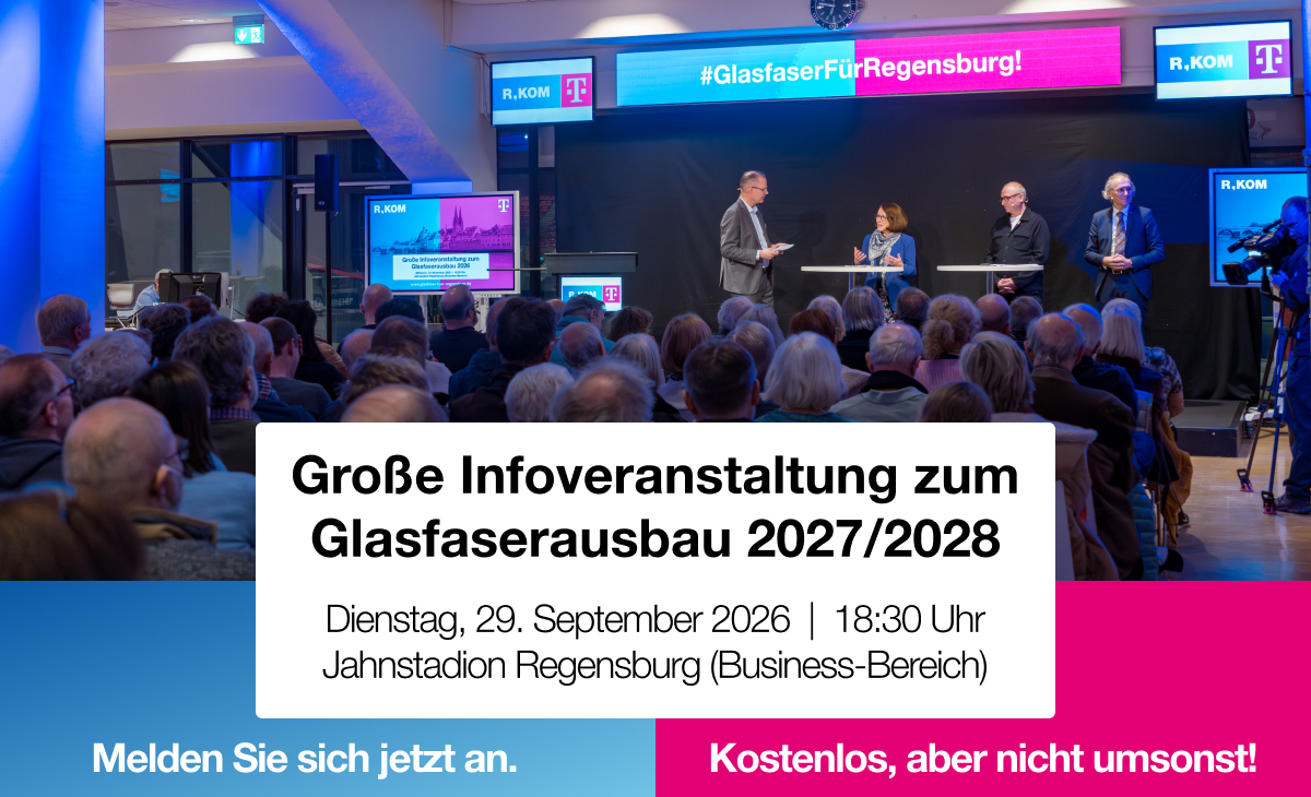 R-KOM und Telekom informieren über den Glasfaserausbau im Jahnstadion 