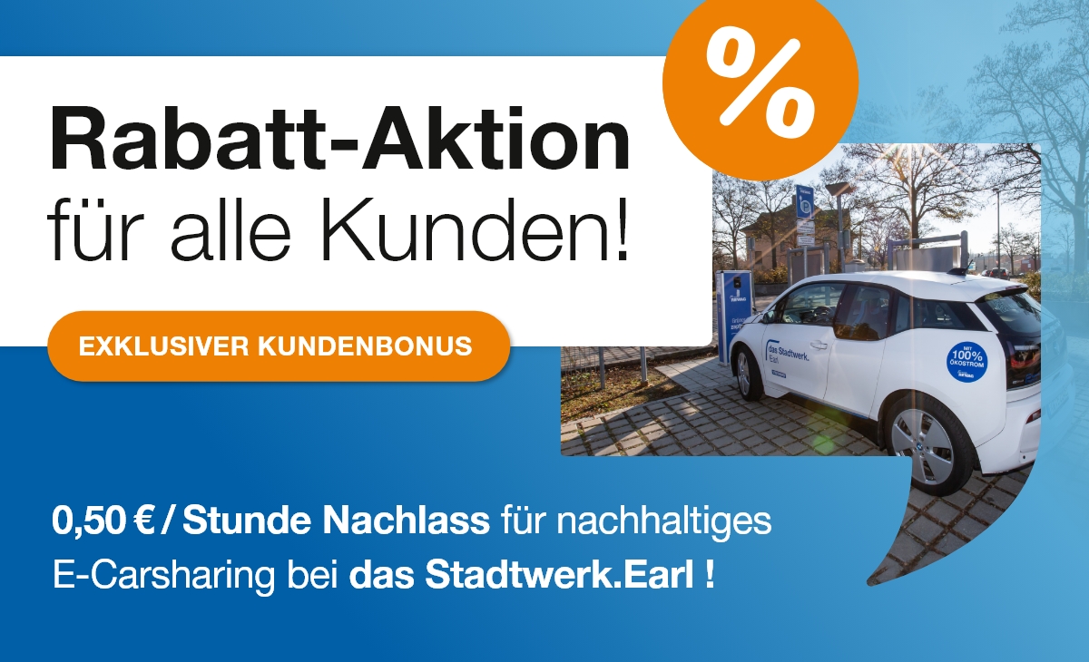 Elektrisierend attraktiv – Ihr Bonus beim E-Carsharing Earl