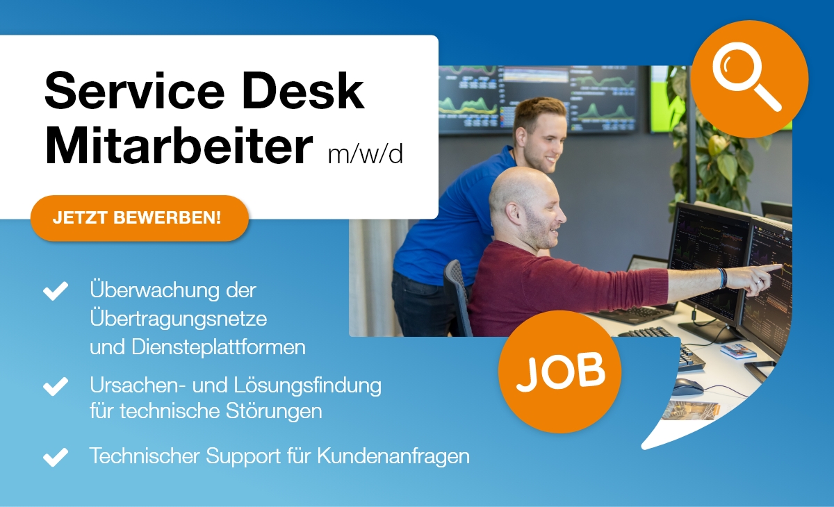 Service Desk Mitarbeiter gesucht m/w/d