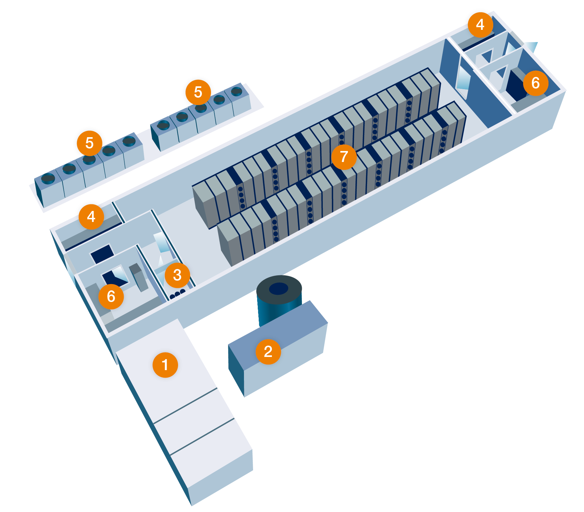 Rechenzentrum Illustration