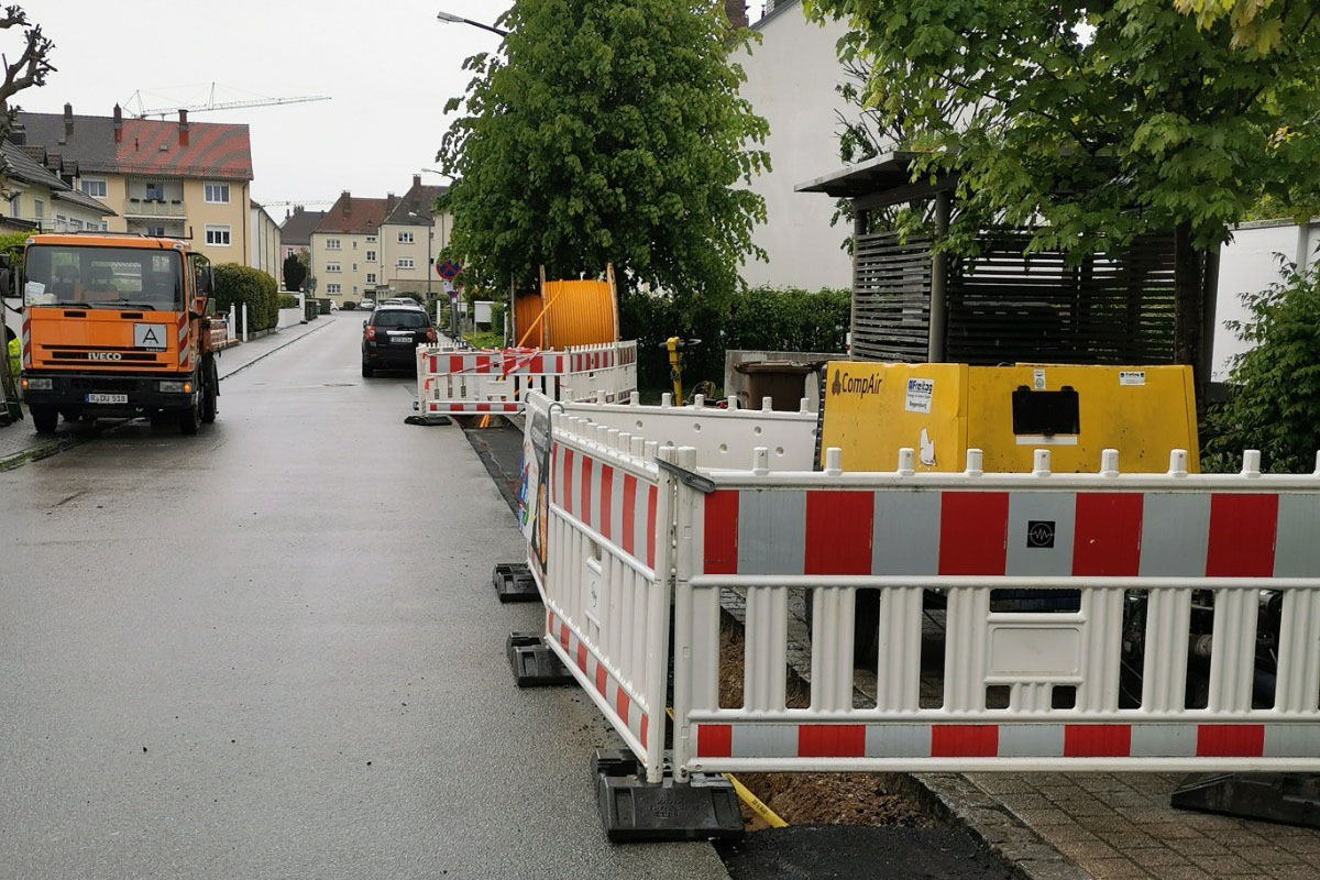 Bilder vom Clusterausbau Asamstraße in Straubing